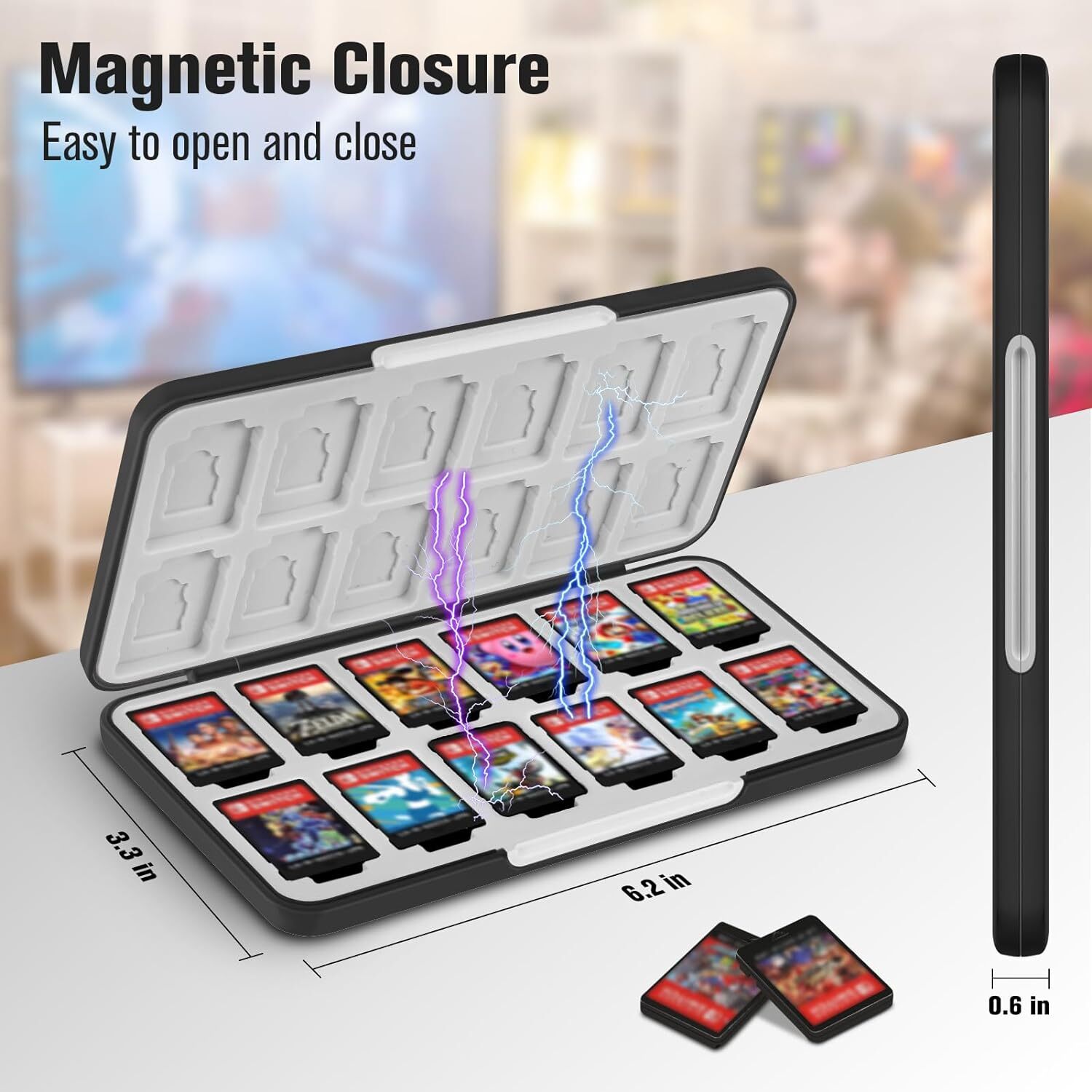 Game Card Case for Nintendo Switch Games Hard Shell Slim Card Storage Holder Box