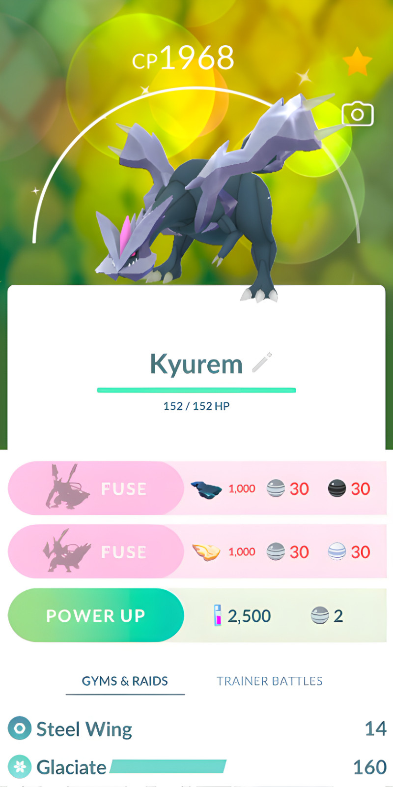 Shiny Kyurem + Glaciate | 20K, 80K, 1M Stardust | Tr-de Go ✨