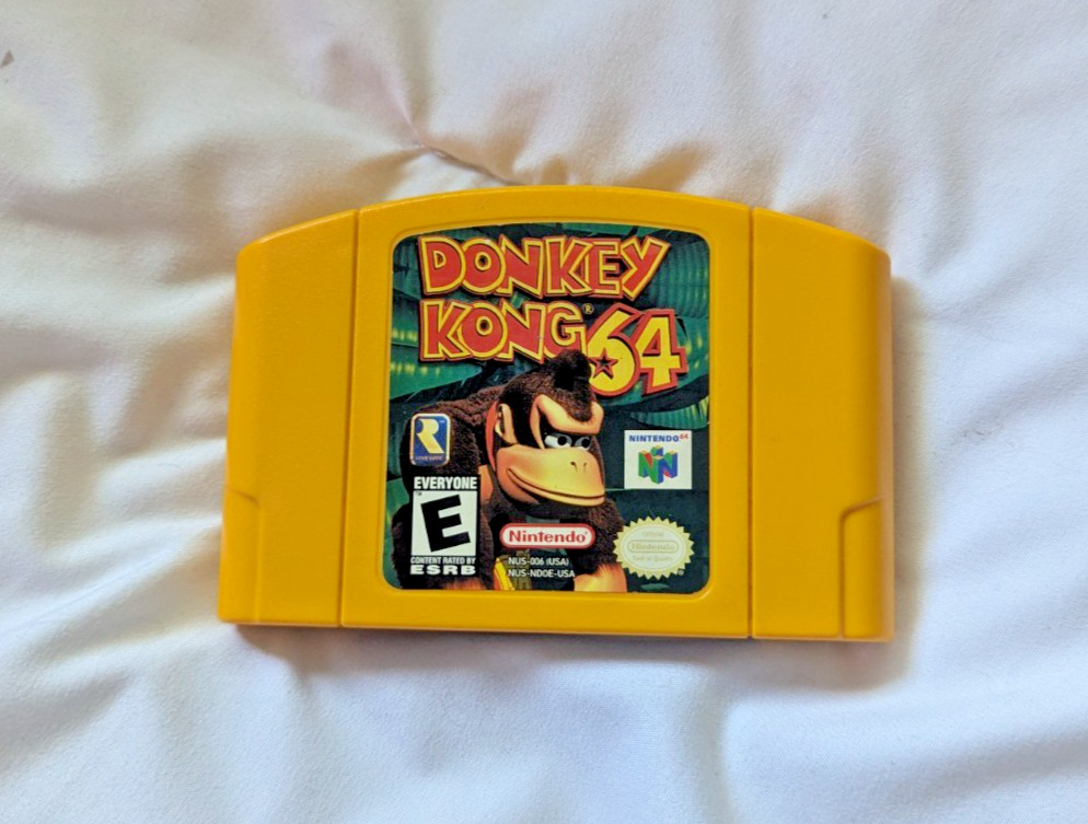 Donkey Kong 64 (Nintendo 64 N64, 1997) – Authentic, Tested & Working – yellow