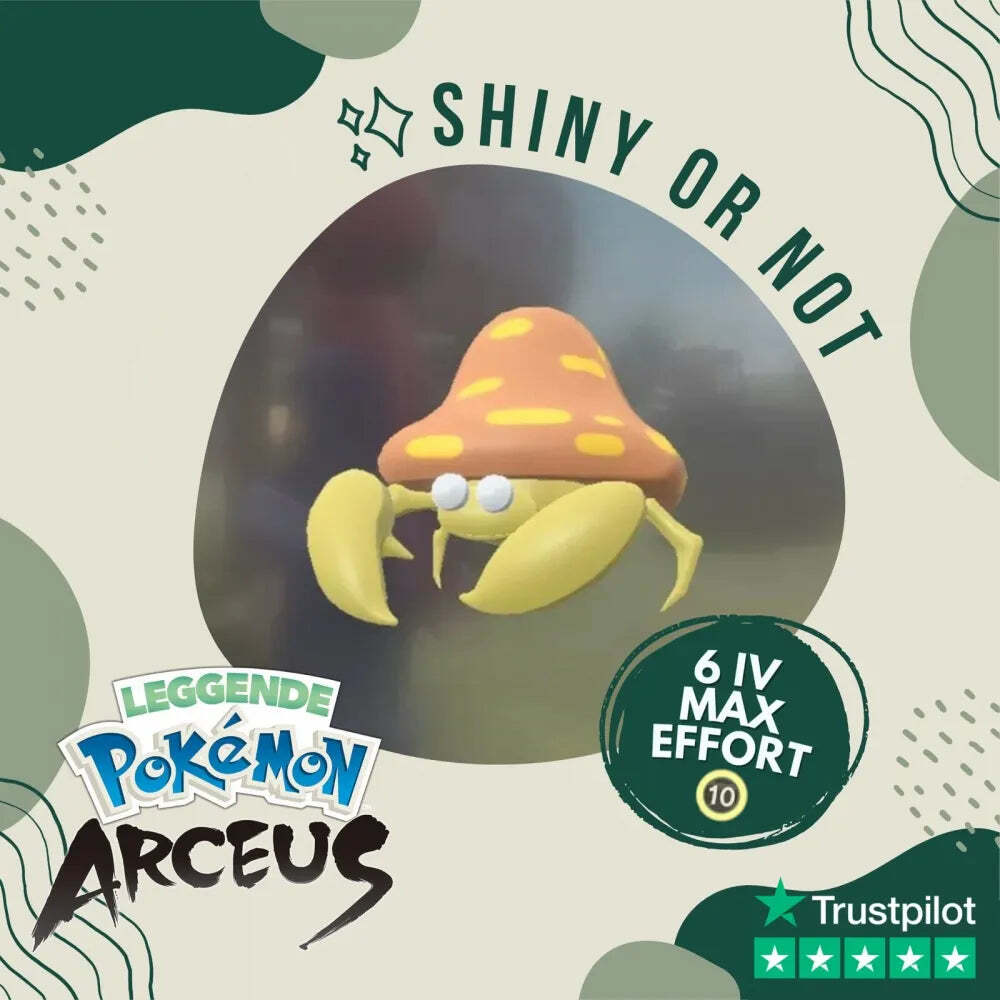 Parasect Shiny ✨ Legends Pokémon Arceus 6 IV Max Effort Alpha Leggende Custom