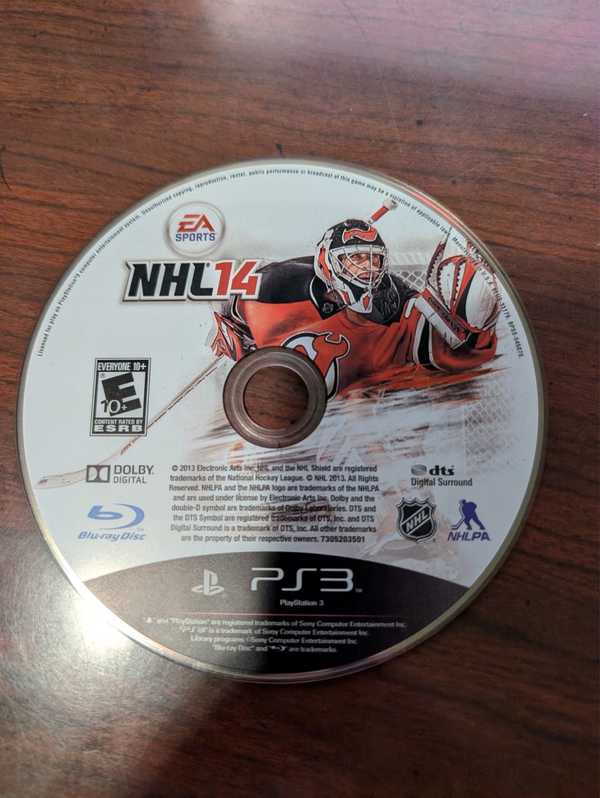 NHL 14 (Sony PlayStation 3 PS3, 2013) NO TRACKING – DISC ONLY 6820