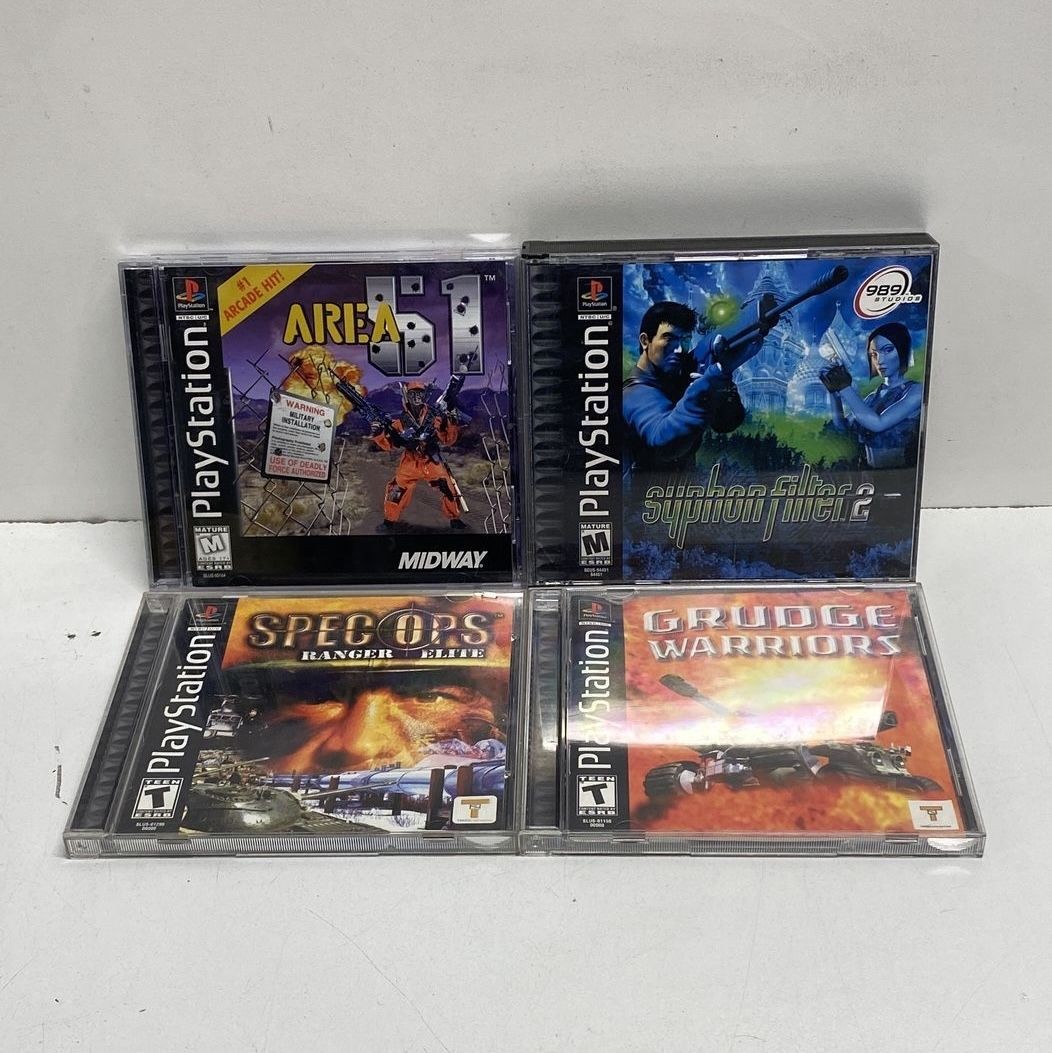 Syphon Filter 2 Area 51 4 PlayStation PS1 Game Lot 2000s