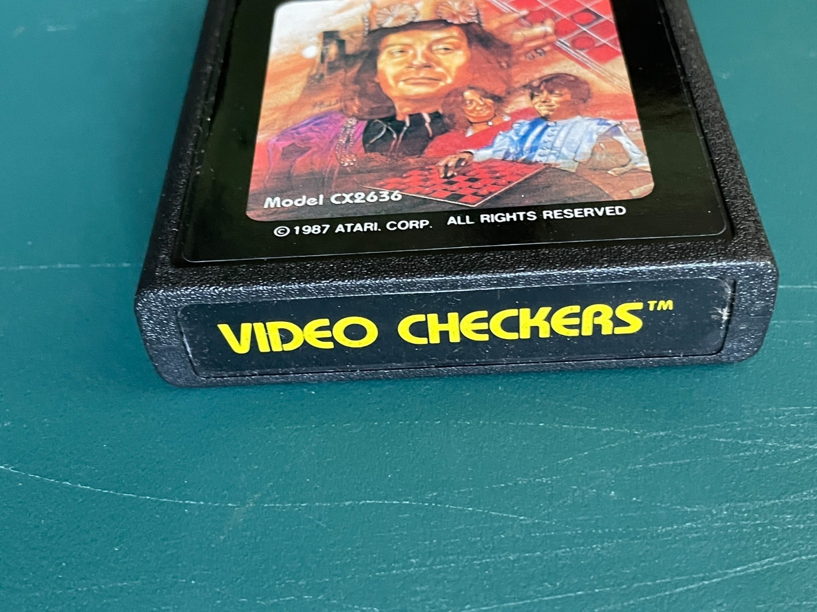 Atari Corp 2600 1987 Video Checkers w/box & docs NTSC tested