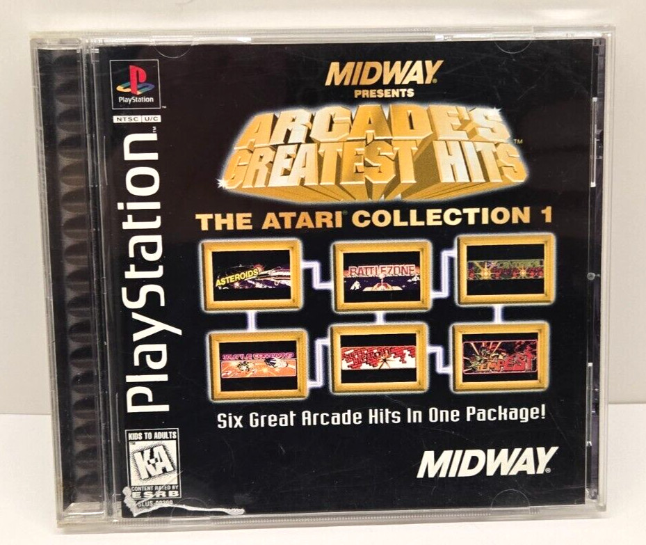 MIdway Arcade’s Greatest Hits Atari Collection 1 (PlayStation 1, 1996) Complete
