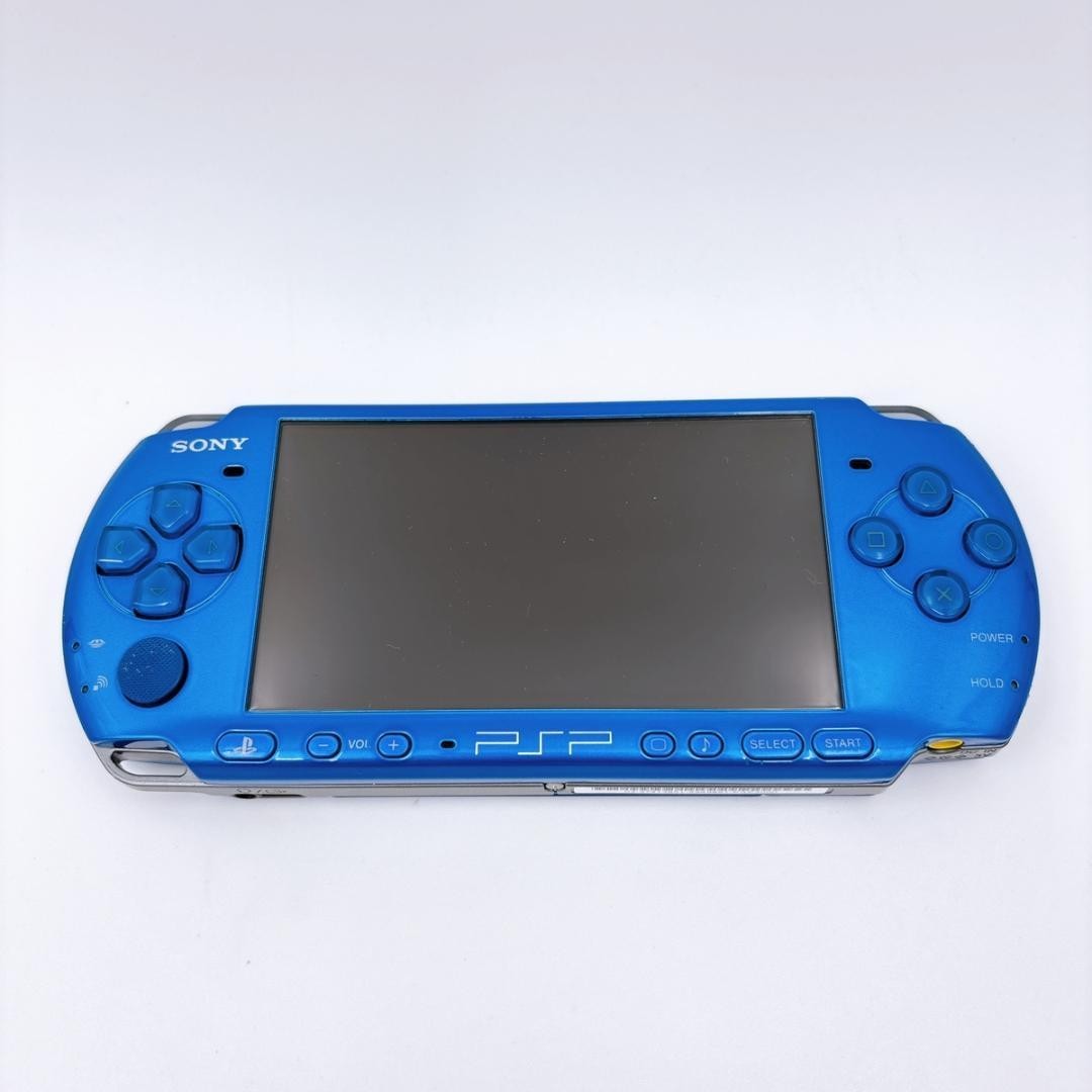 Excellent Sony PSP-3000 Vibrant Blue Console w/ Charger and Case