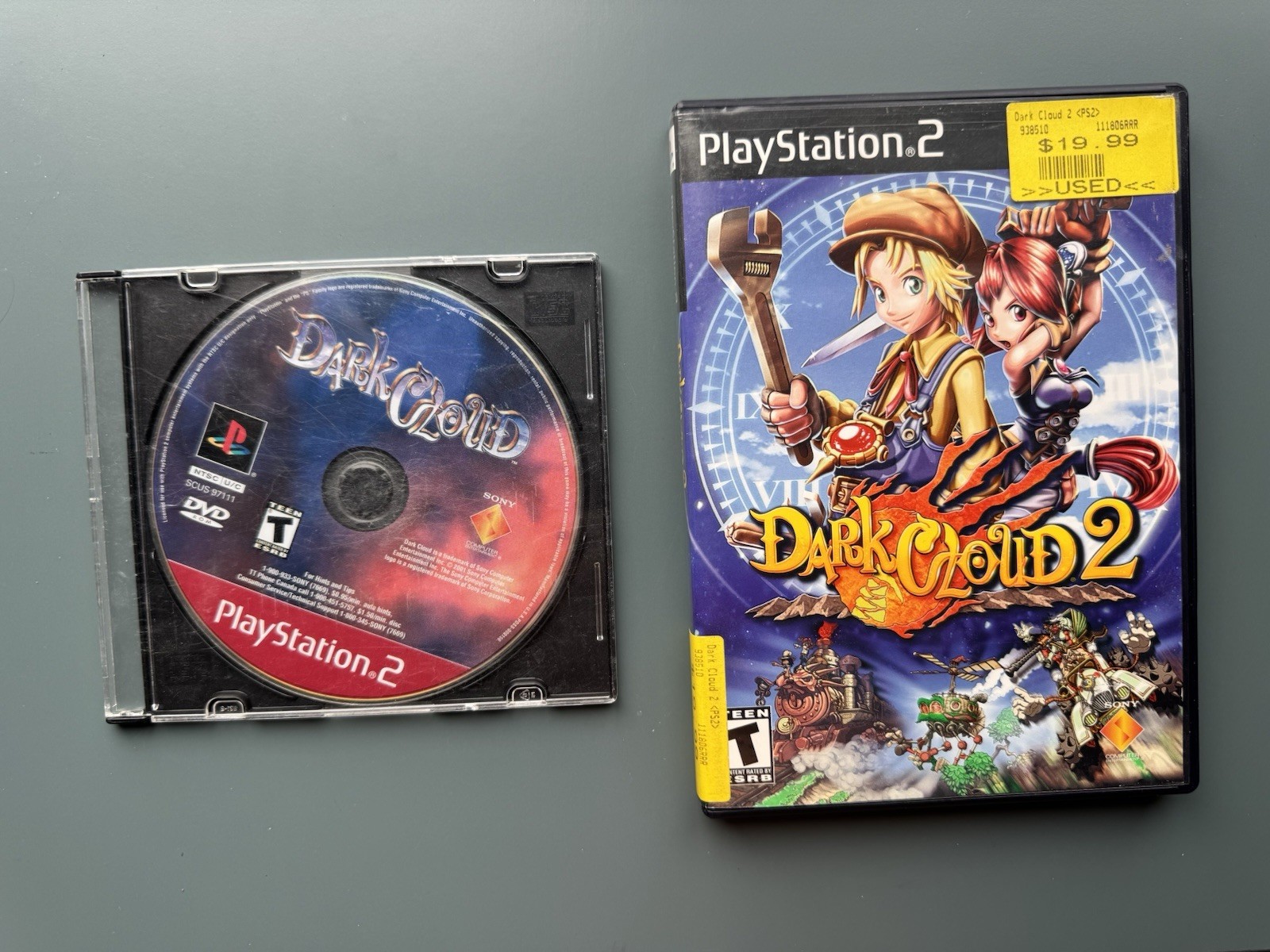 Dark Cloud 2 CIB Complete PlayStation 2 PS2 Tested With Dark Cloud 1 Disc Bundle