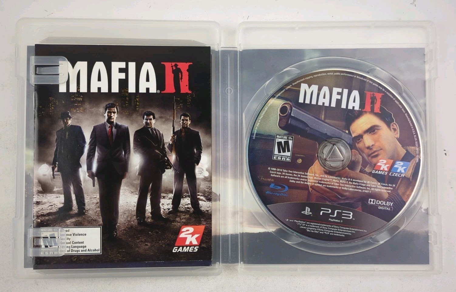 Mafia II 2 & Sleeping Dogs PlayStation 3 PS3 2 Game Crime Bundle Lot Shooter