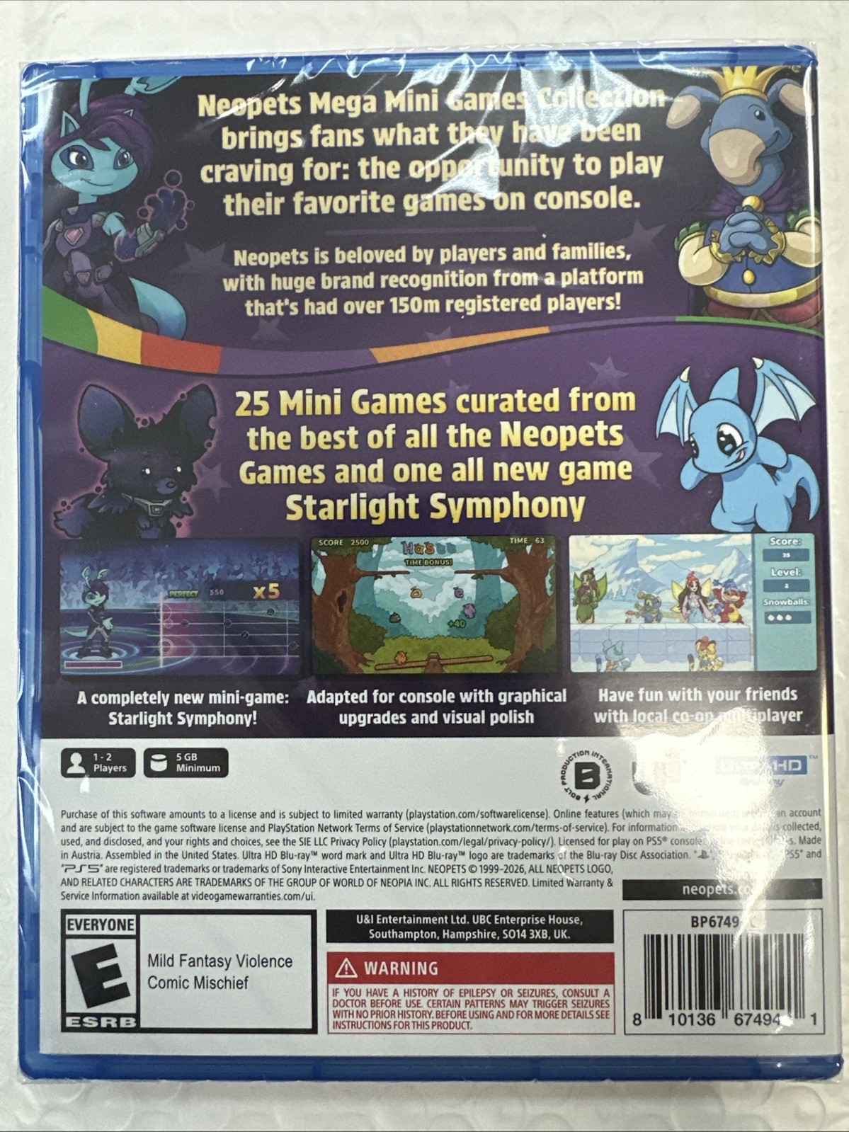 Neopets – Mega Mini Games Collection (PS5 / Playstation 5) NEW
