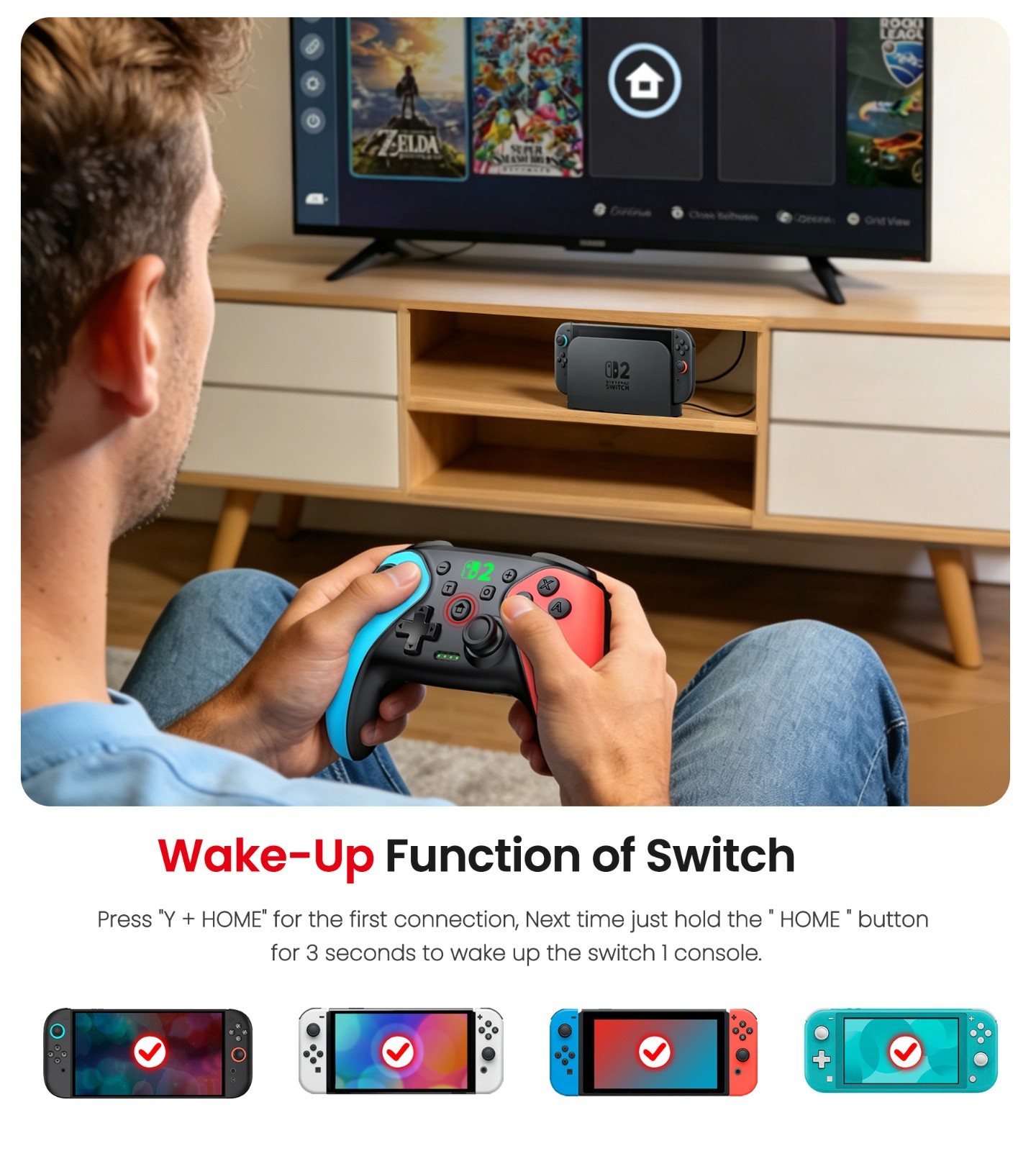 Wireless PC Controller-Bluetooth Controller for PC, Switch, iOS and Android