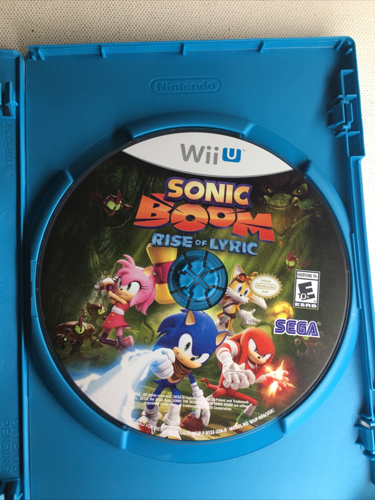Sonic Boom: Rise of Lyric (Nintendo Wii U, 2012) w/ Case & Manual (FREE SHIP!)