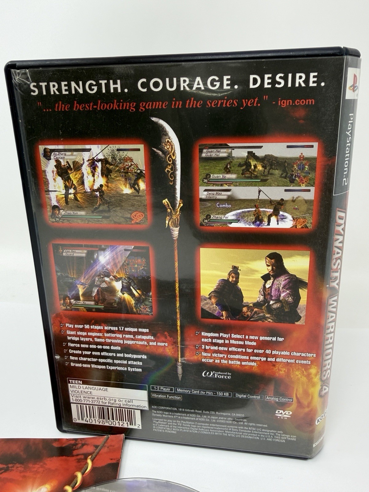 Dynasty Warriors 4 (Sony PlayStation 2, 2003) PS2 Complete Clean Tested!