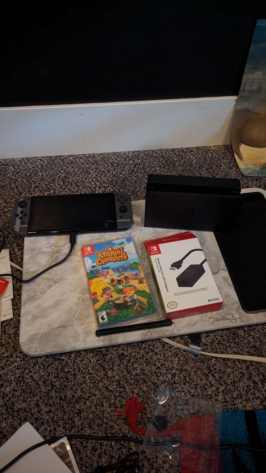 Nintendo Switch (OLED Model) Super Smash Bros. Bundle 64GB Console – Gray