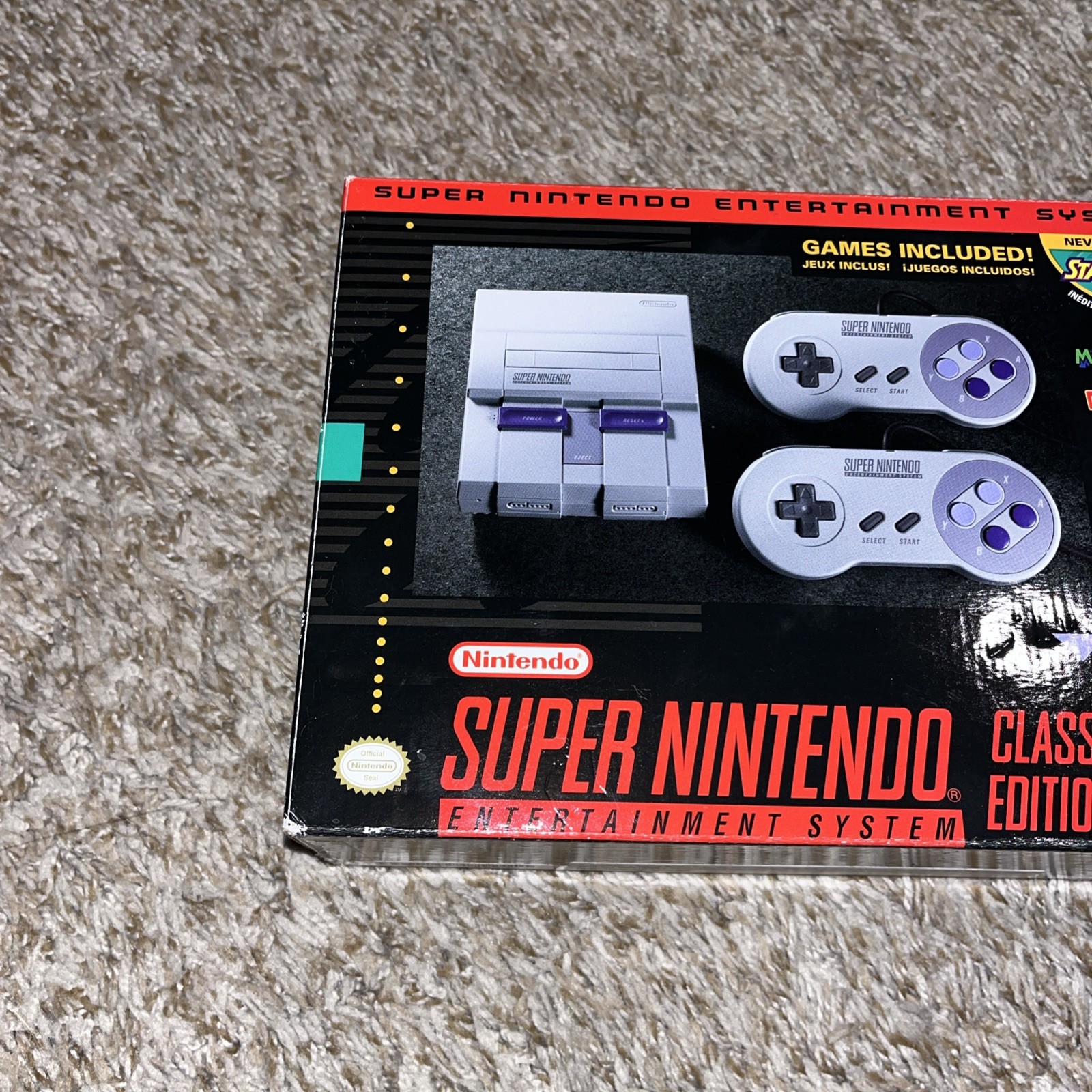 Used Genuine Super Nintendo Entertainment SNES Classic Edition 200 Games Mini