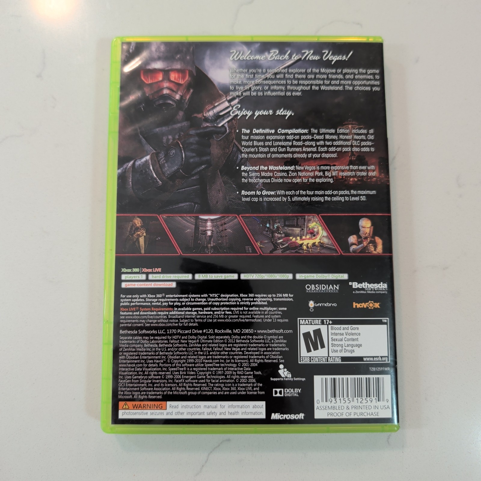 Fallout: New Vegas – Ultimate Edition (Xbox 360, 2012) w/ Manual – Tested