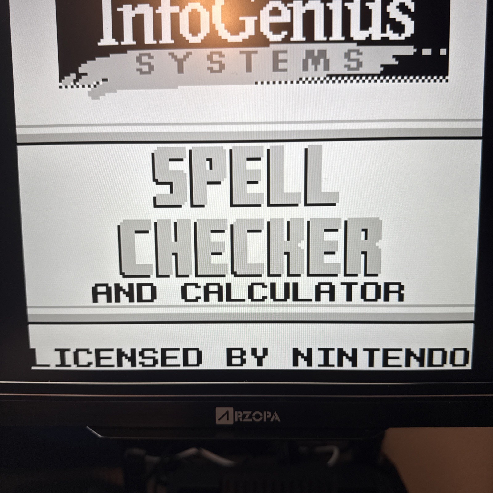 InfoGenius Productivity Pak: Spell Checker and Calculator (Nintendo Game Boy)