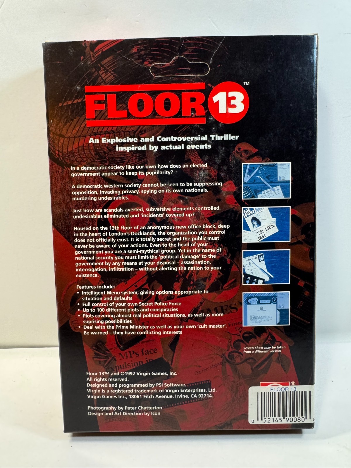 PC BIG BOX Floor 13 (PC, 1991) Complete with Manual 3.5″ floppy