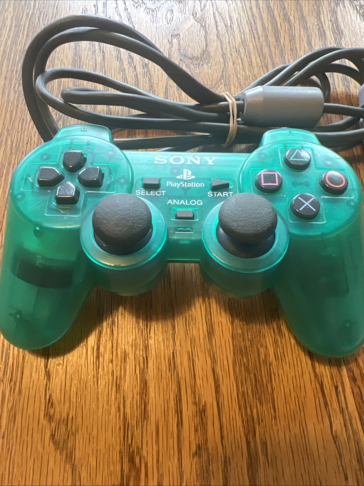OEM Sony DualShock 2 PS2 PS1 Controller Clear Emerald Green SCPH-1200