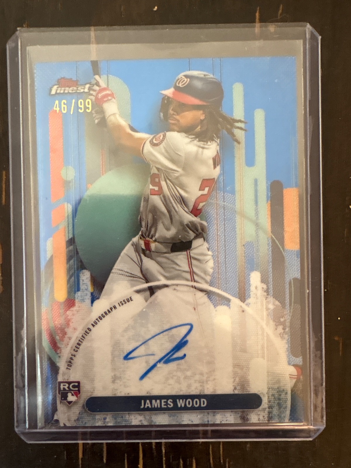 James Wood Blue Refractor auto /99 Topps Finest 2025
