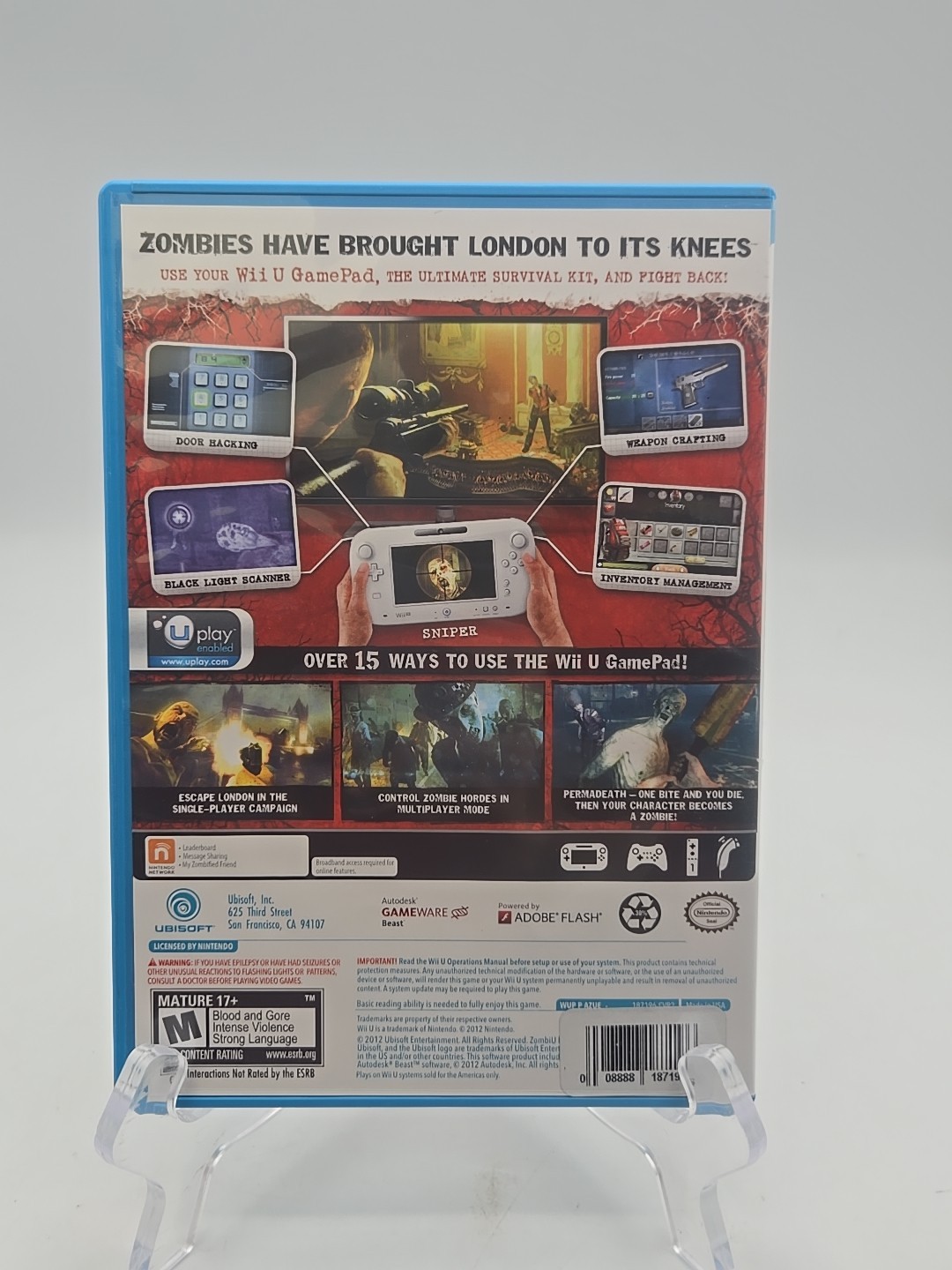 ZombiU (Nintendo Wii U, 2012) CIB Complete