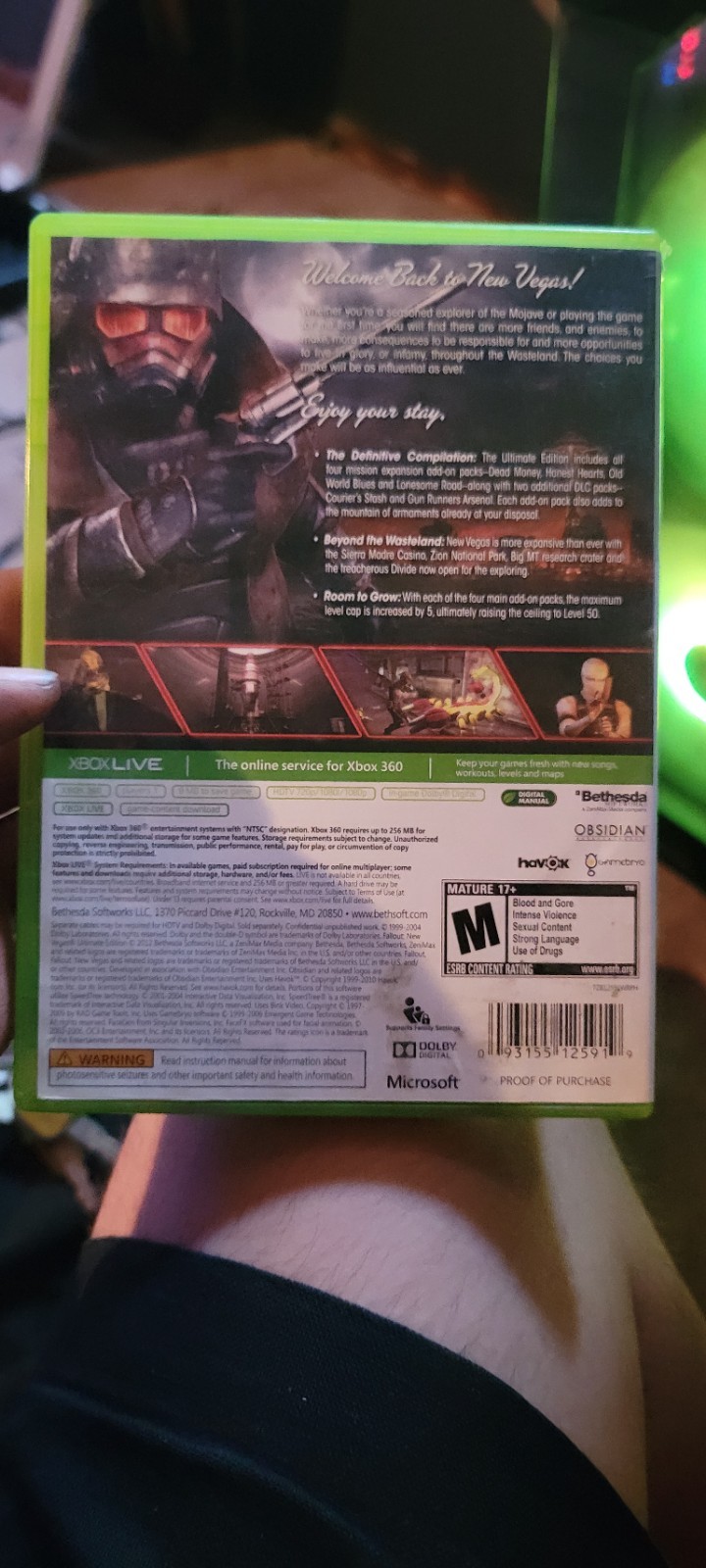 Xbox 360 Fallout New Vegas Ultimate Edition CIB Platinum Hits Variant