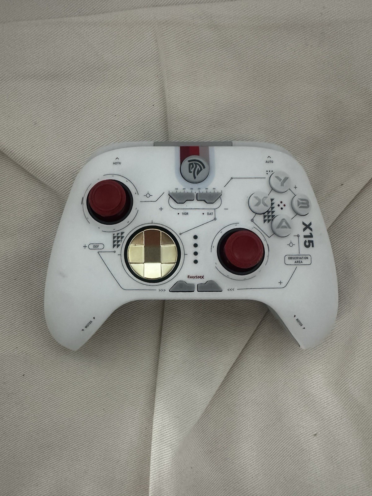 EasySMX X15 RGB Wireless Gaming Controller (White/Red Edition)