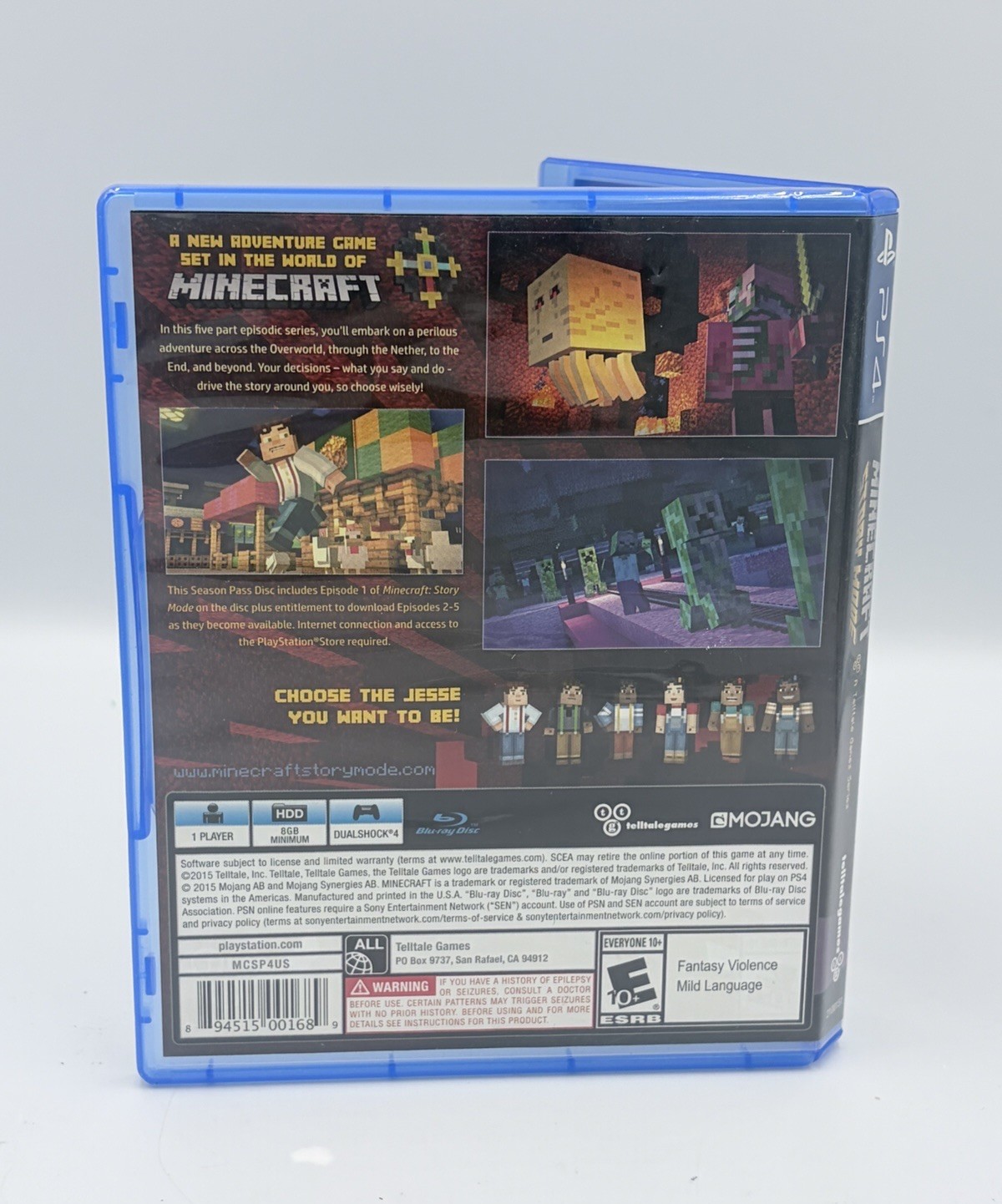Minecraft Story Mode Season 2 Sony PlayStation 4 PS4 Complete CIB Tested Mojang