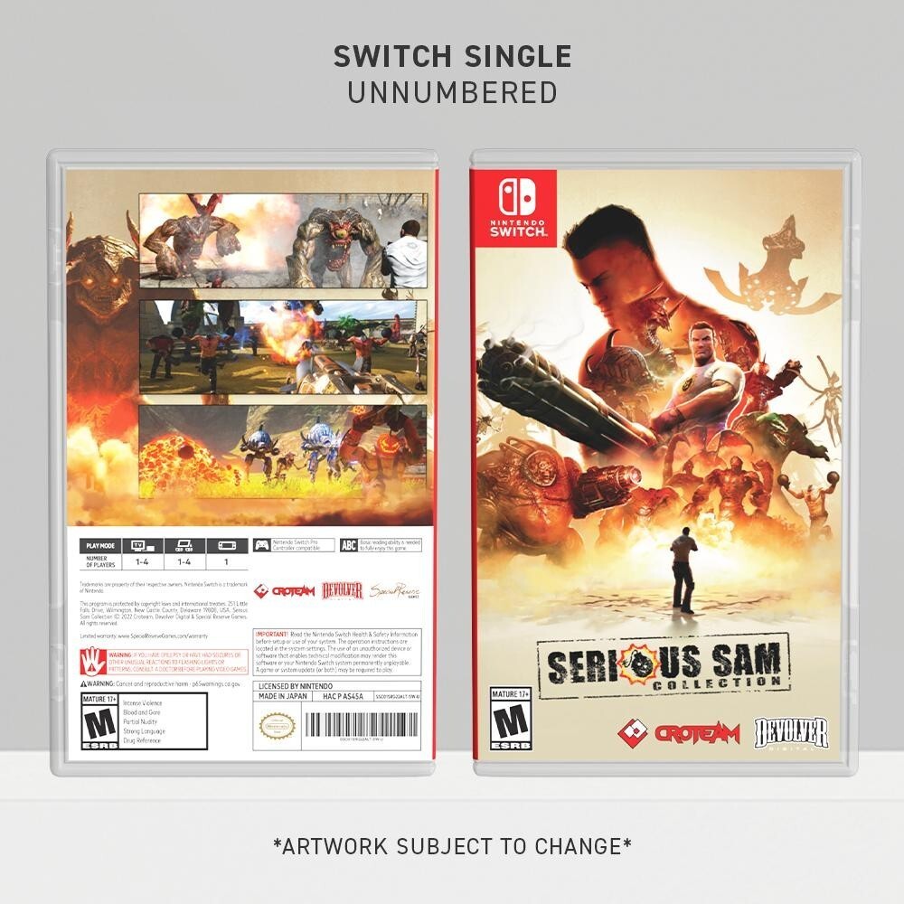 Serious Sam 4 – COLLECTORS Edition w/Switch Game! READ – NEW FREE US SHIPPING
