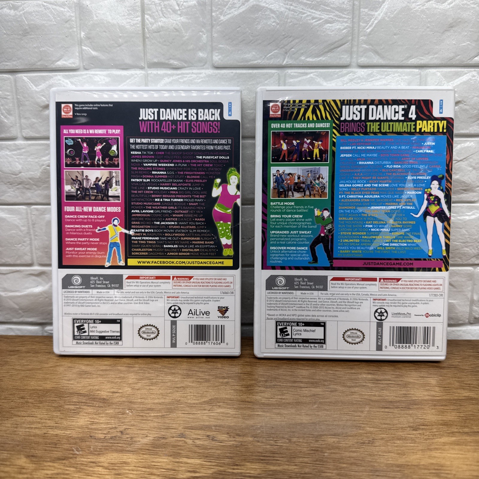 Just Dance 2 & 4 Bundle (Nintendo Wii, 2012) CIB Refurbished 1 Yr Warranty