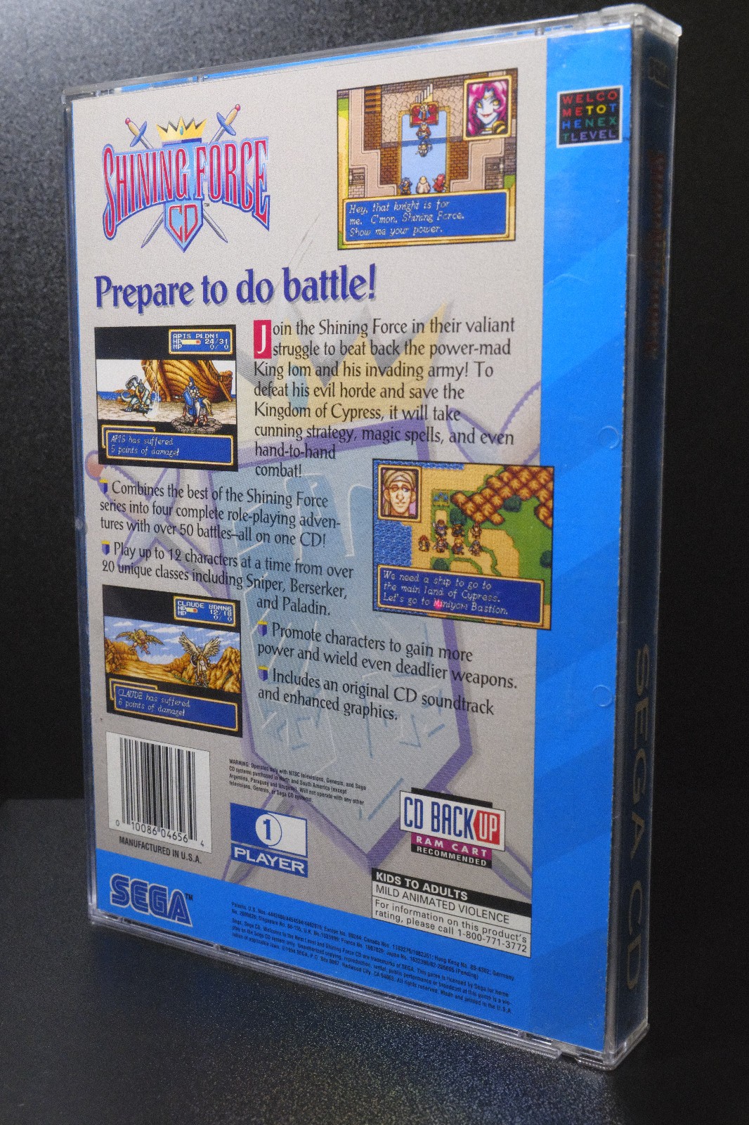 Shining Force CD (Sega CD, 1994) Manual & Registration Card + Foam Included