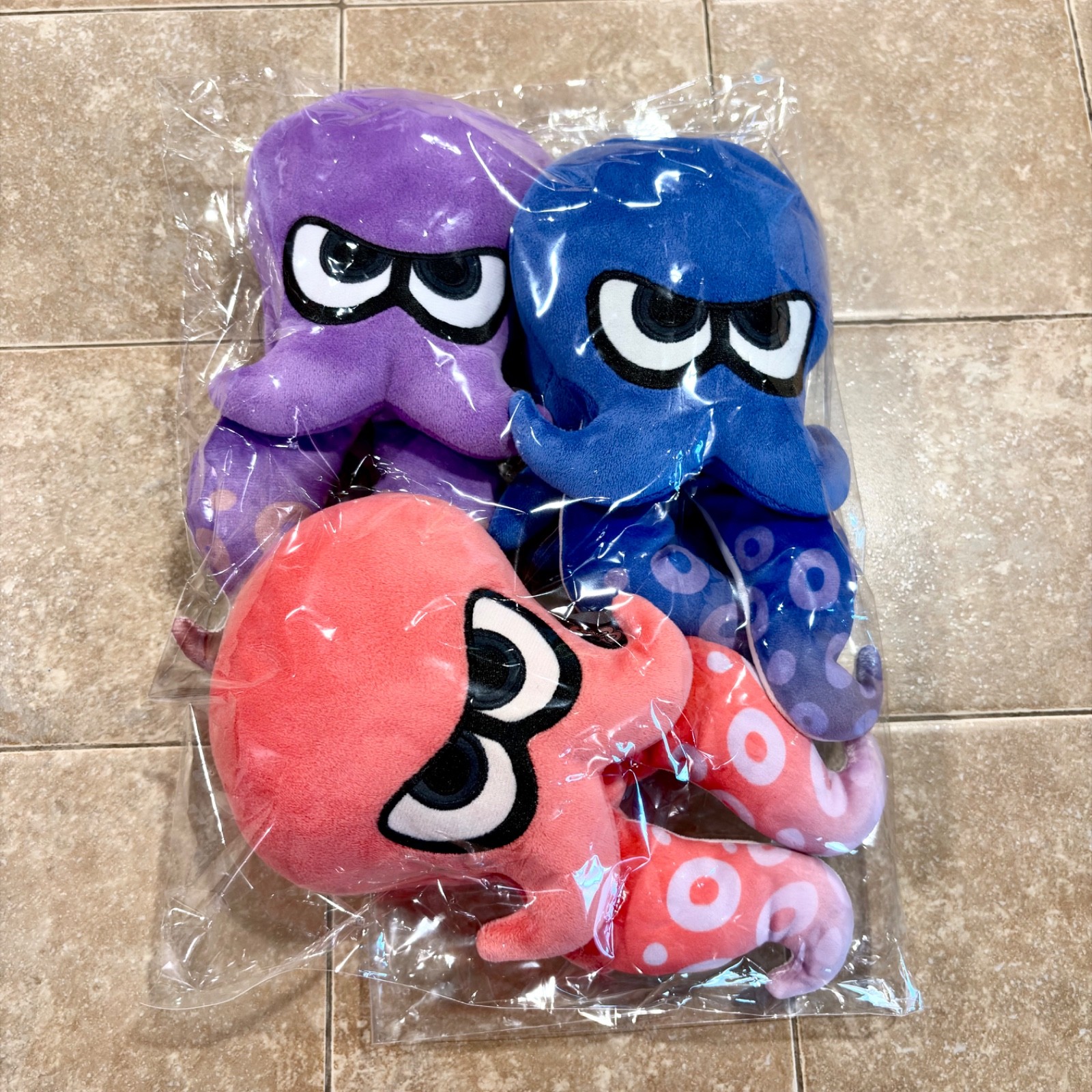Official Splatoon 3 All Star Collection Blue Red Purple Octoling Plush x3 Sanei