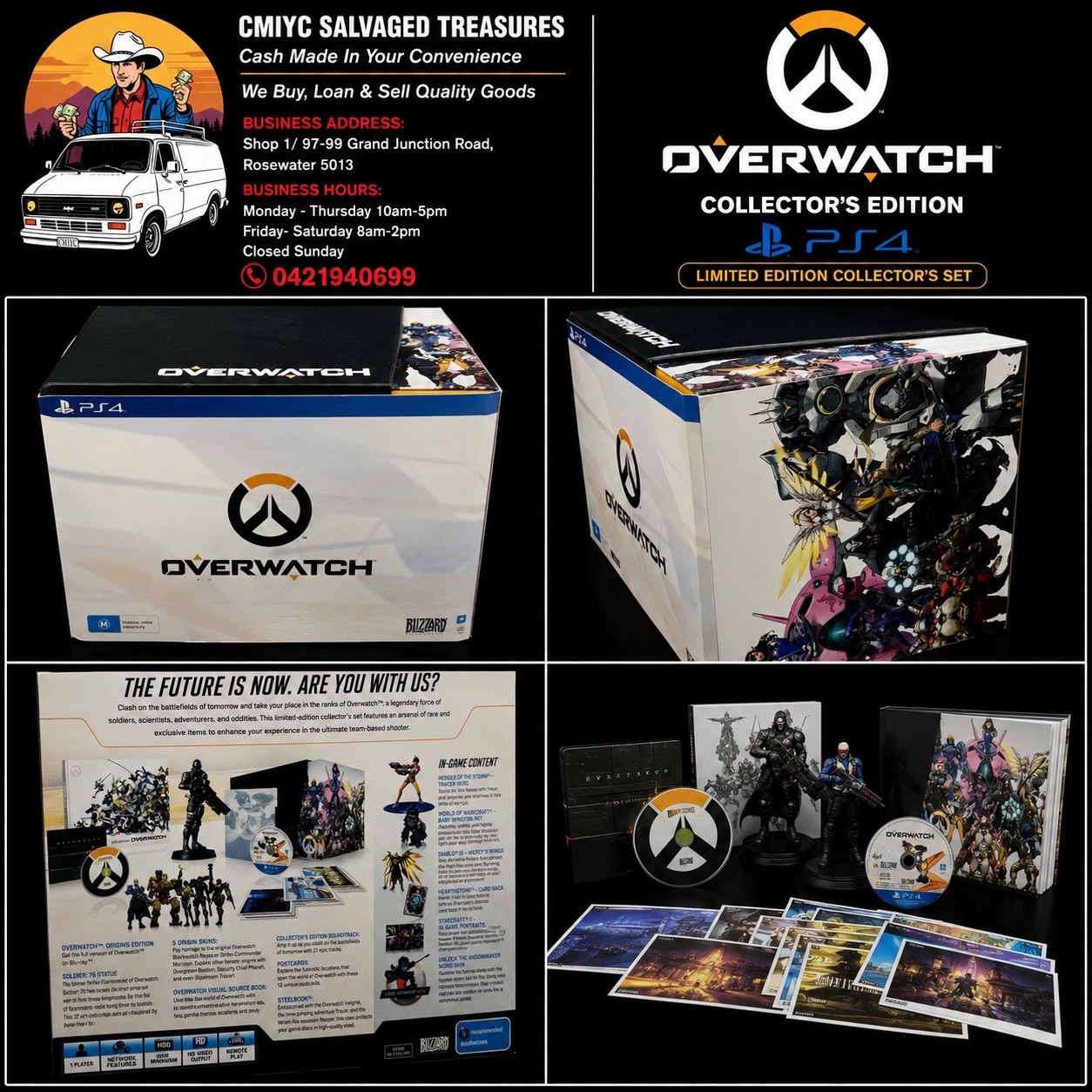 Overwatch Sony PS4 Collectors Edition 2016 New Sealed Figure, Mint & Complete