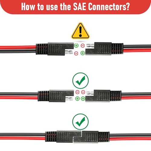 SAE Battery Charger Cable Wire Harness 10FT 16AWG – 1Pack Cigarette Lighter
