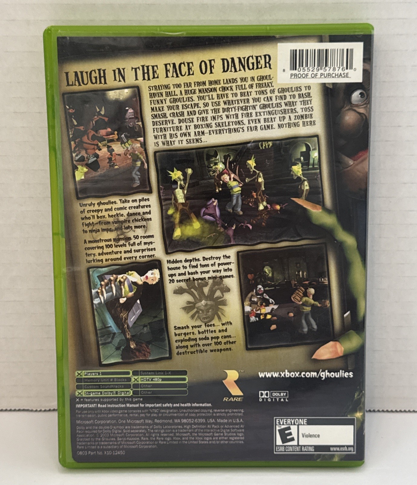 Grabbed by the Ghoulies (Microsoft Xbox, 2003) CIB Complete w/ Manual