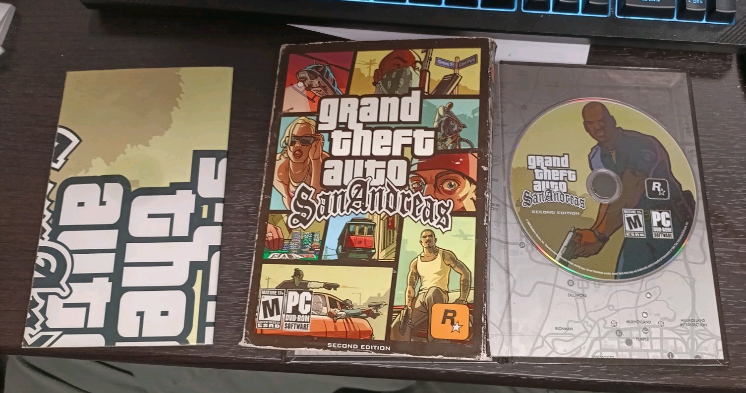 GTA San Andres PC Second Edition Complete Set with Manual & Map