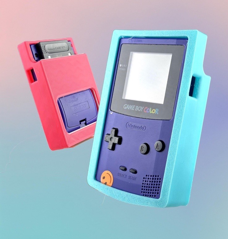 Gameboy Color Case with One-of-a-Kind Shock Absorbing PETG insert