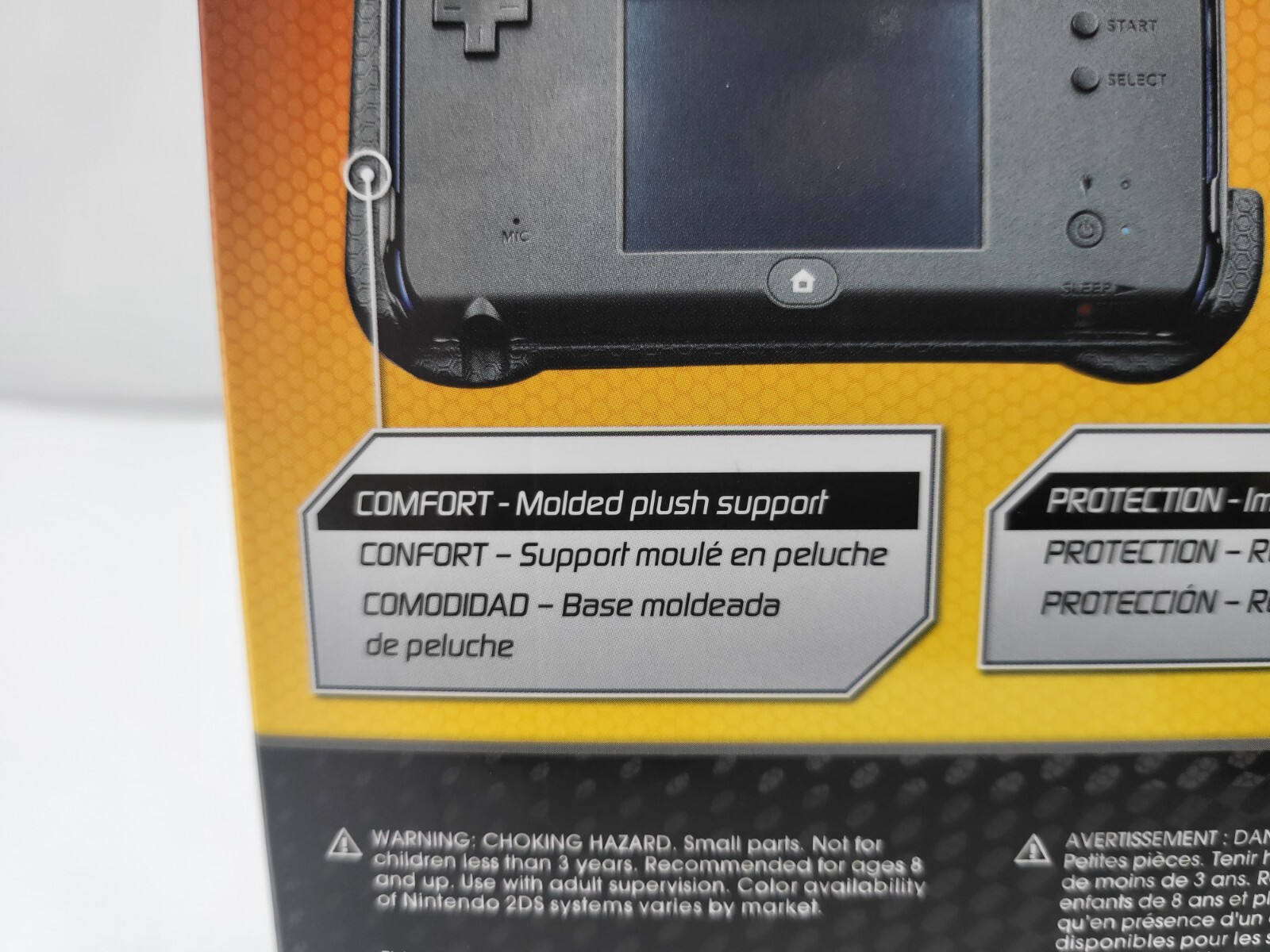 MINT NEW BLUE/BLACK NERF PROTECTIVE ARMOR CASE HAND GRIP HANDLE FOR NINTENDO 2DS