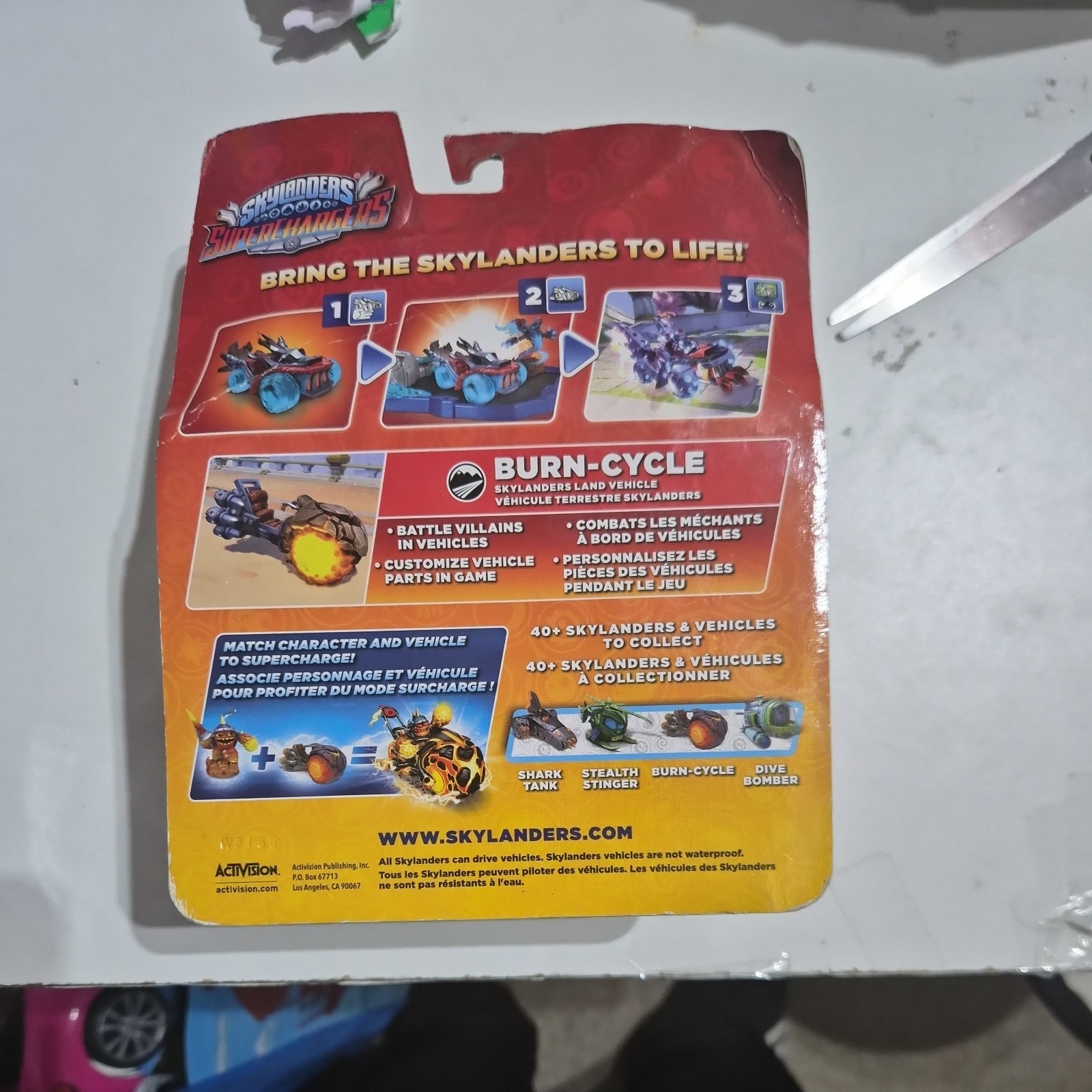 Activision Skylanders SuperChargers: Burn Cycle Fire Land Vehicle NEW