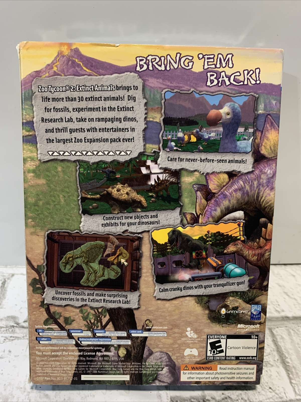 Microsoft Zoo Tycoon 2 Extinct Animals Expansion Pack Windows PC Game Unopened