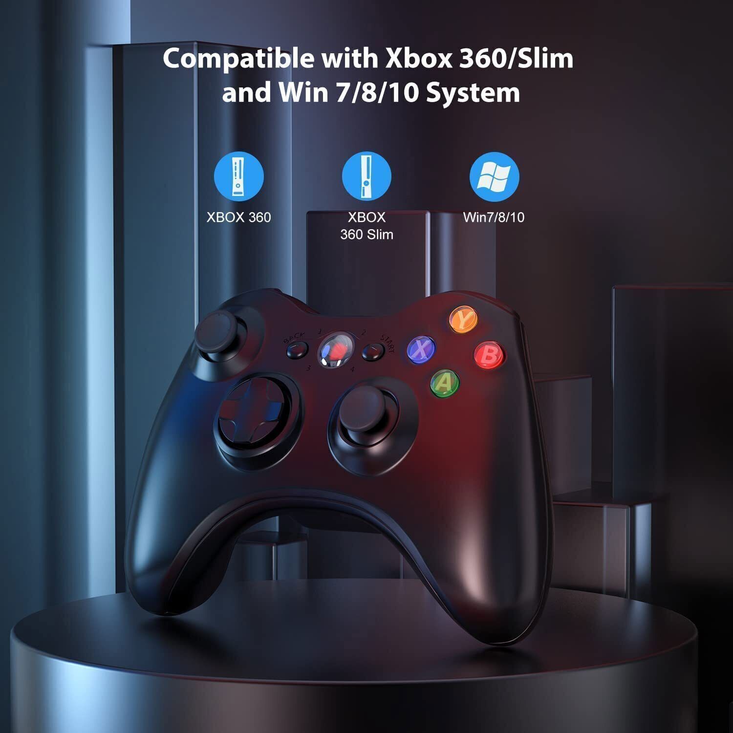 2X Wireless Controller For Microsoft Xbox 360 / 360 Slim / PC Windows 11/10/8/7