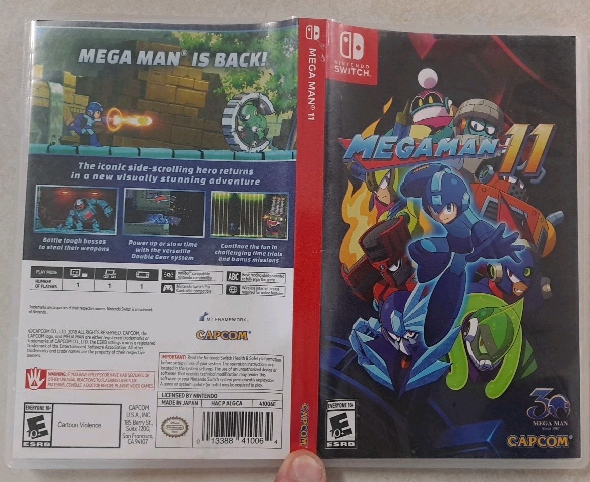 Mega Man 11 (Nintendo Switch) – No Game Cartridge – Replacement Case