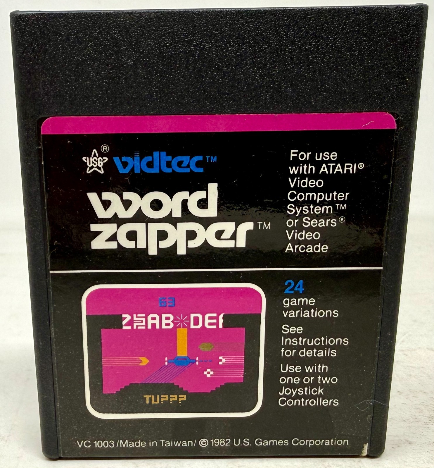 Word Zapper ATARI 2600 Video Game Cartridge 1982 By Vidtec