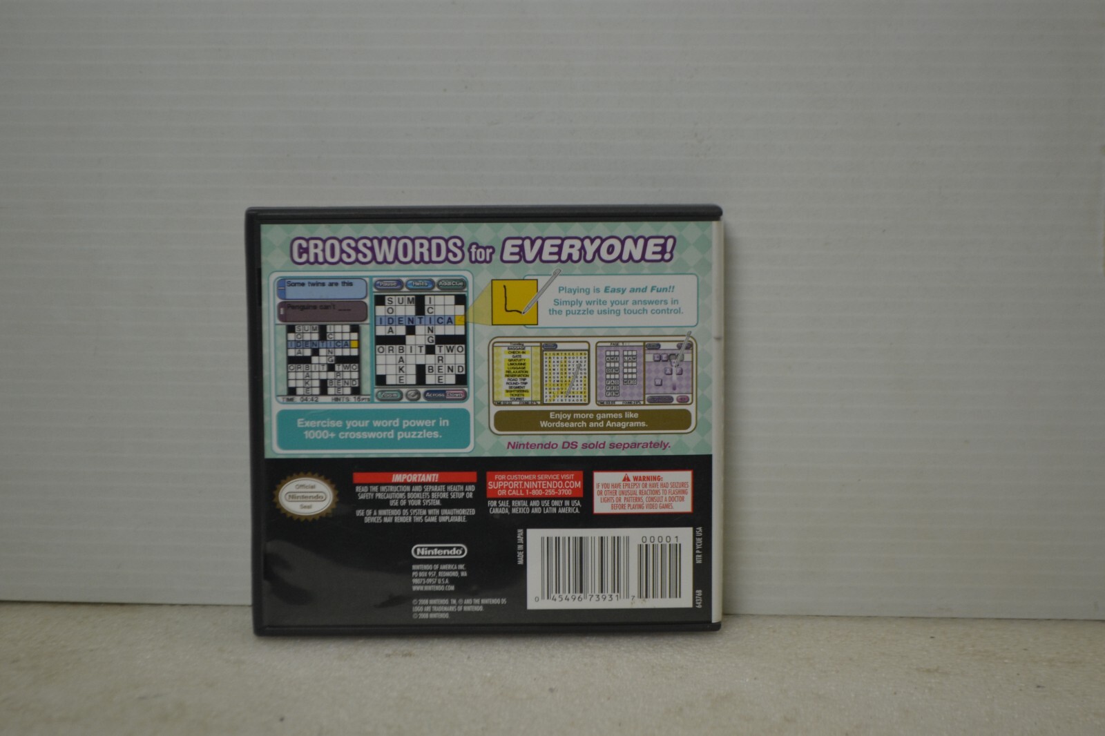 Nintendo DS game Cross words with case and manual