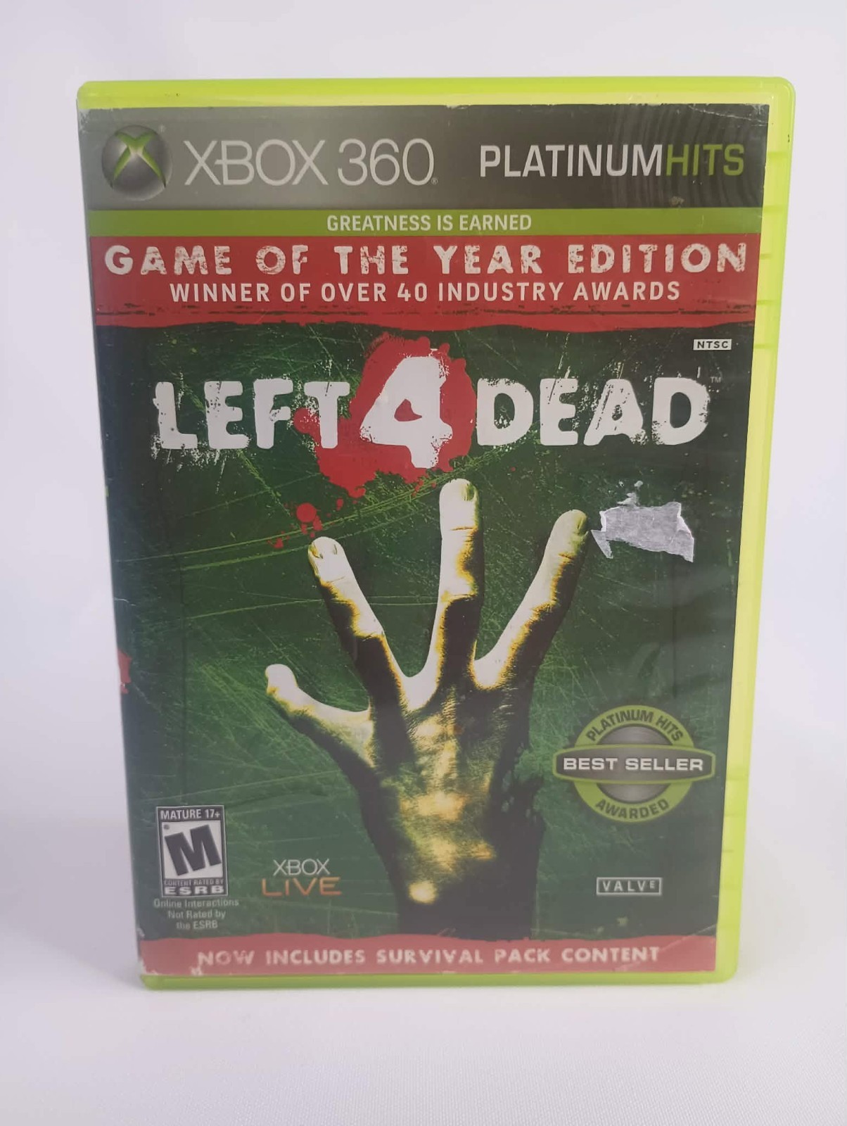 Left 4 Dead Game of the year edition Microsoft Xbox 360 Missing manual