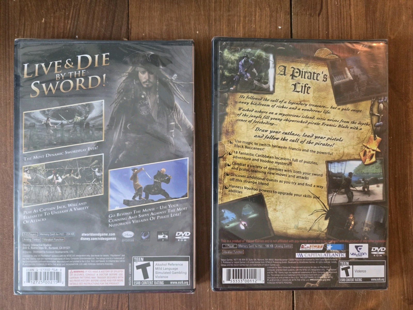 NIB Sealed PS2 Pirates Of The Caribbean Bundle Black Buccaneer & At World’s End
