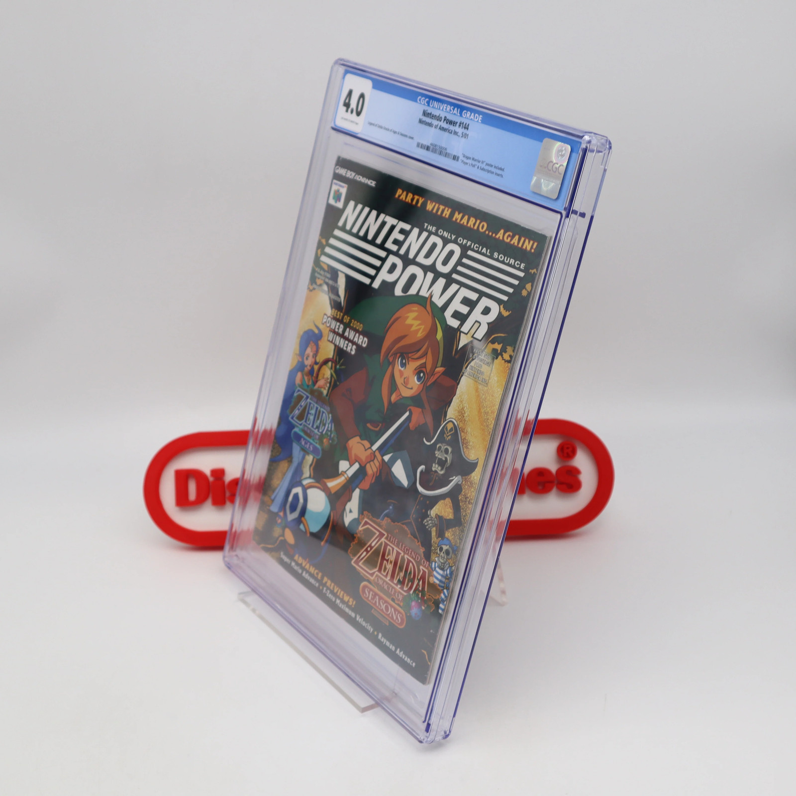 NINTENDO POWER ISSUE #144 – LEGEND OF ZELDA: ORACLE OF SEASONS – CGC GRADED 4.0