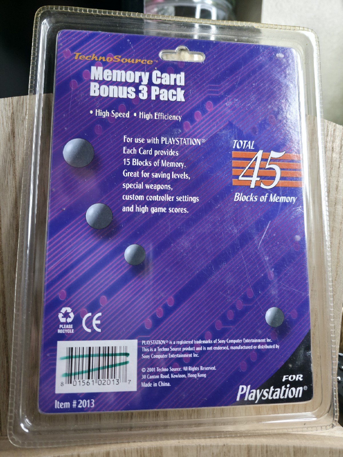 PlayStation 1 Pack Of 3 Memory Cards Brand New Sealed