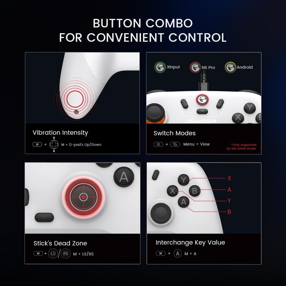 Ergonomic Bluetooth Gamepad with Turbo Function for Windows & Mobile Devices