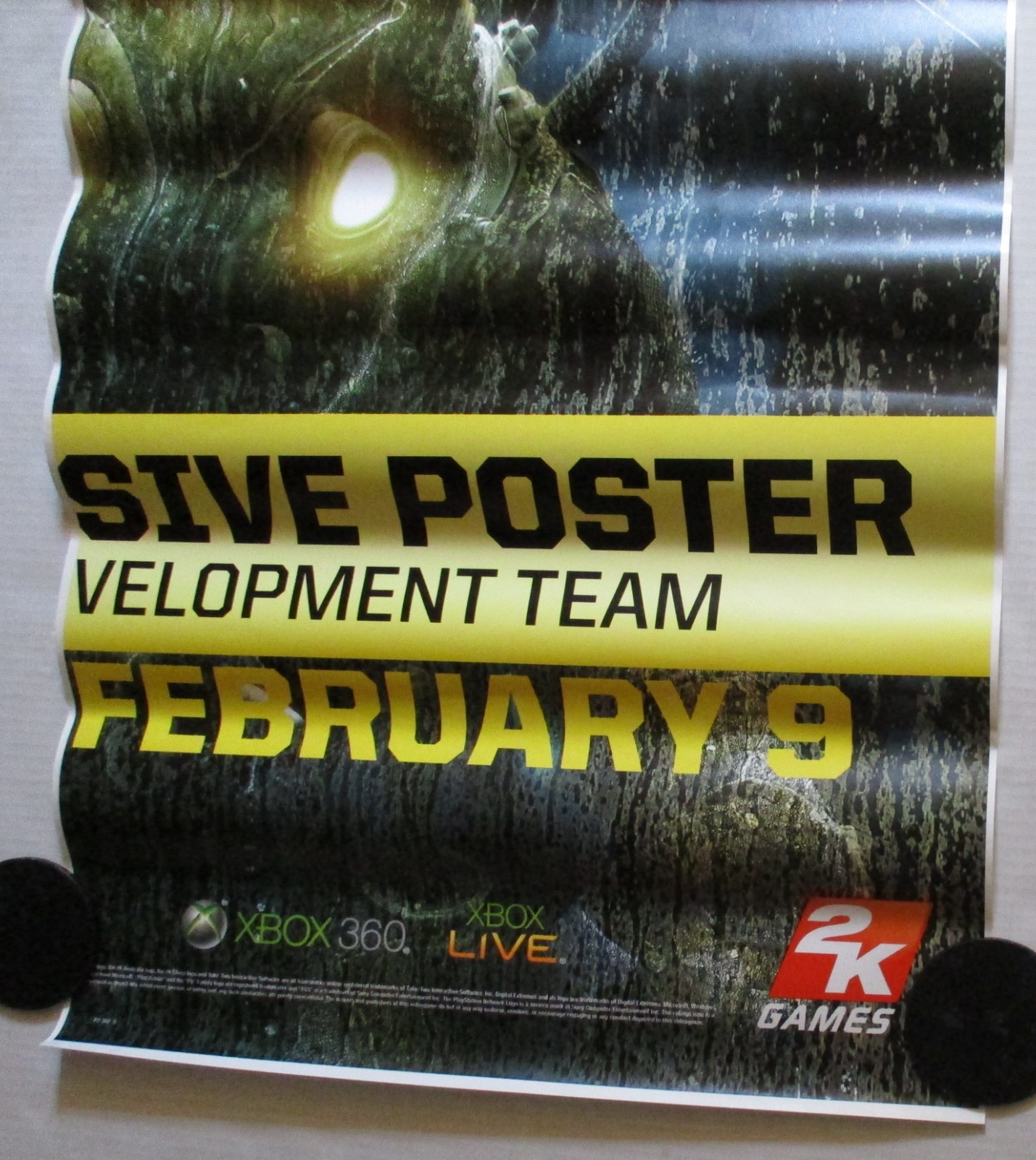 Bioshock 2 Hollywood Video Store 56×48″ 2-Piece Window Sticker Poster 2010 PS3