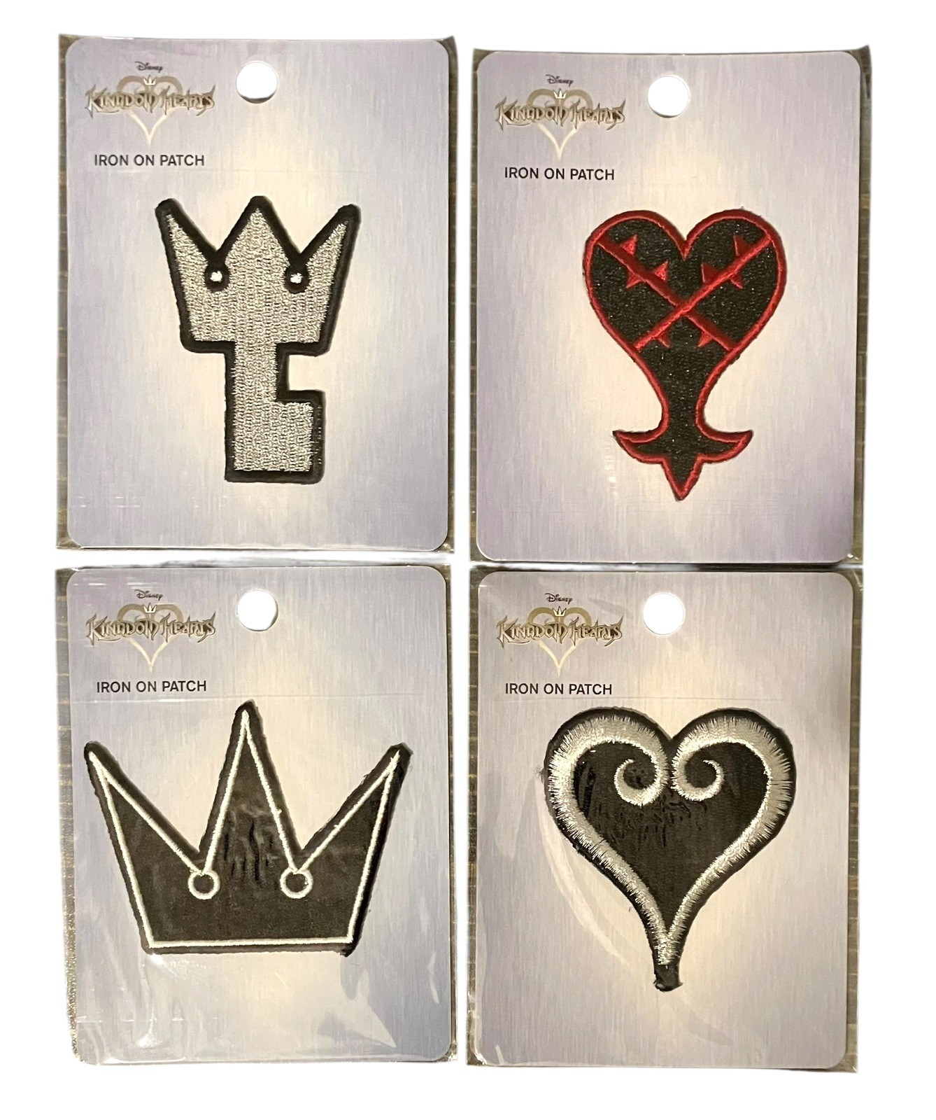 Disney Kingdom Hearts Gaming Iron On Set of 4 Patches – Keyblade NEW