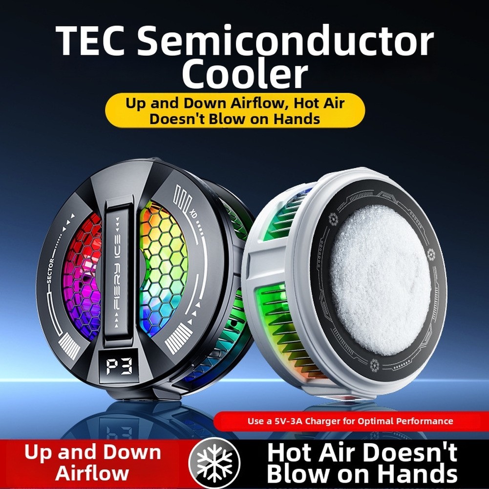 Magnetic Phone Cooler 60g Portable with Smart Temp Adjustment and RGB Effects